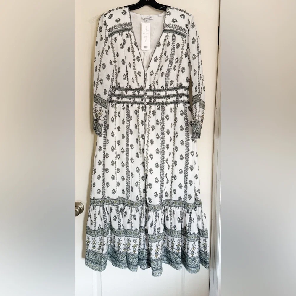 Veronica Beard Castella Floral Boho Midi Dress - Picture 8 of 16